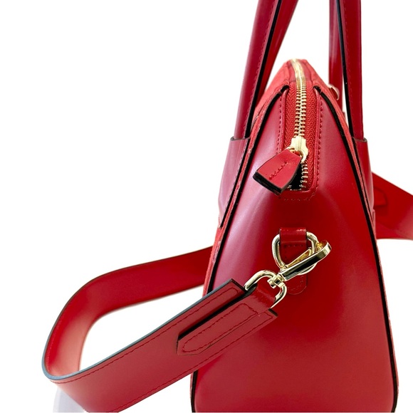 Valentino Red Mimi Monogram Leather Shoulder Bag - Picture 9 of 13